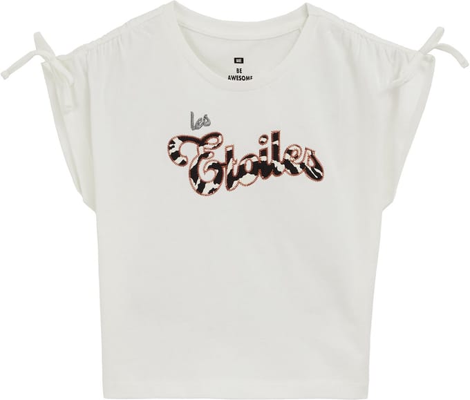 WE Fashion Meisjes T-shirt met embroidery