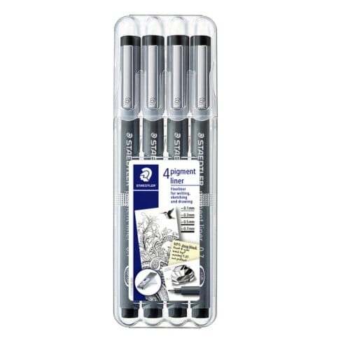 STAEDTLER - Artist Series - pigment liner 308 - fineliner - box met 4 lijnbreedten