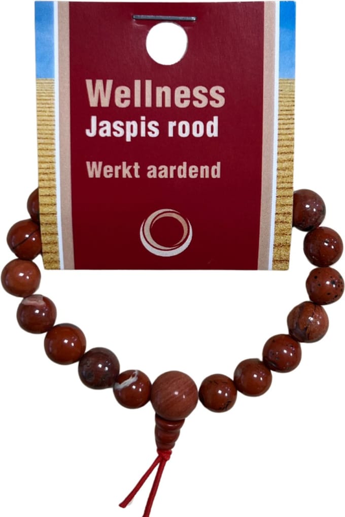 Jaspis rood powerbead armband + kaart