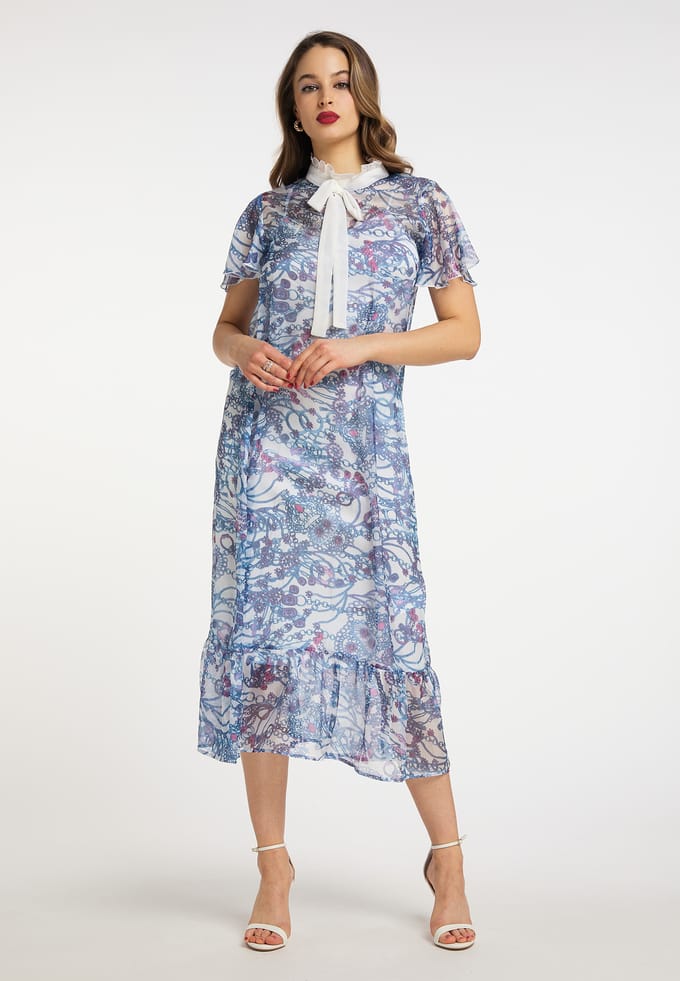 faina Midi-jurk met all-over print naemi