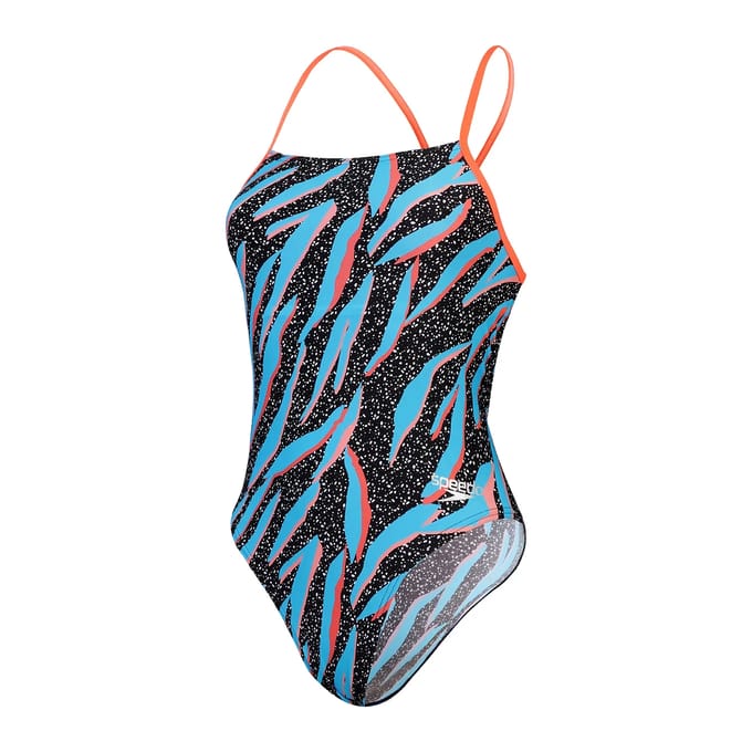 Dames zwempak uit 1 stuk Speedo End+ Allov Dig Lattice Tie-Back