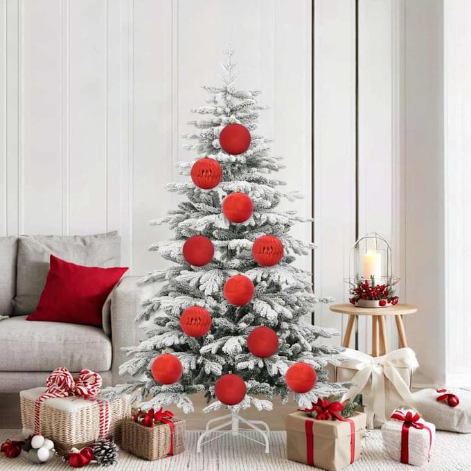 vidaXL - Kerstbal - Set - XL - 9 - st - Rood - Ø - 15 - cm - Kunststof