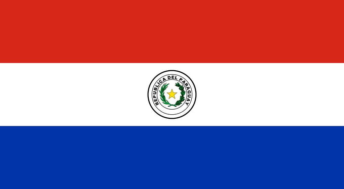 Vlag Paraguay 300x450cm