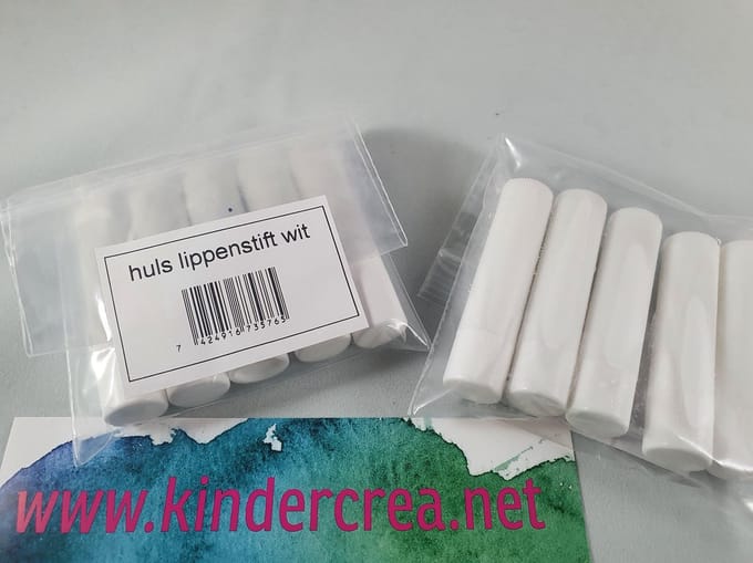 huls lippenstift wit (leeg) 5 stuks