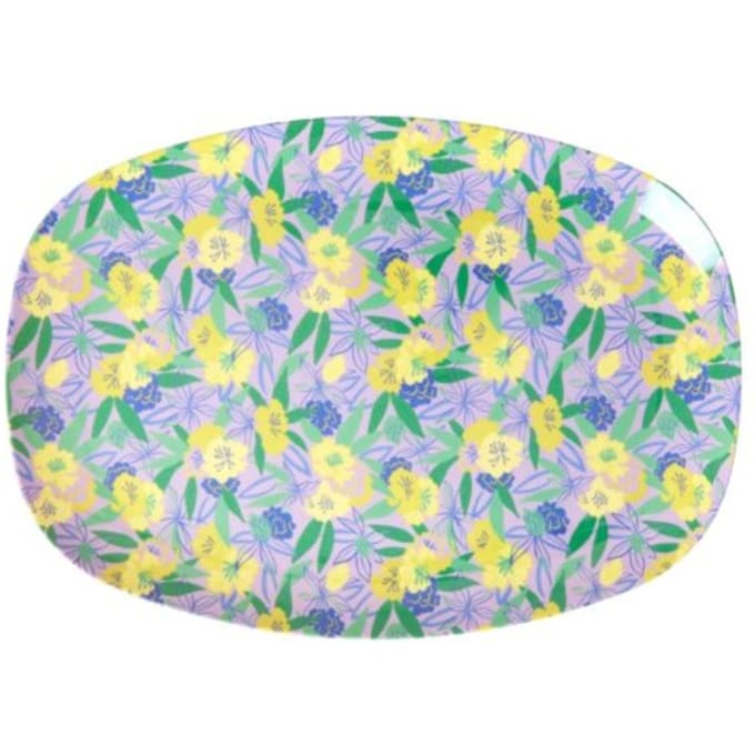 Rice melamine bord vierkant fancy pancy print