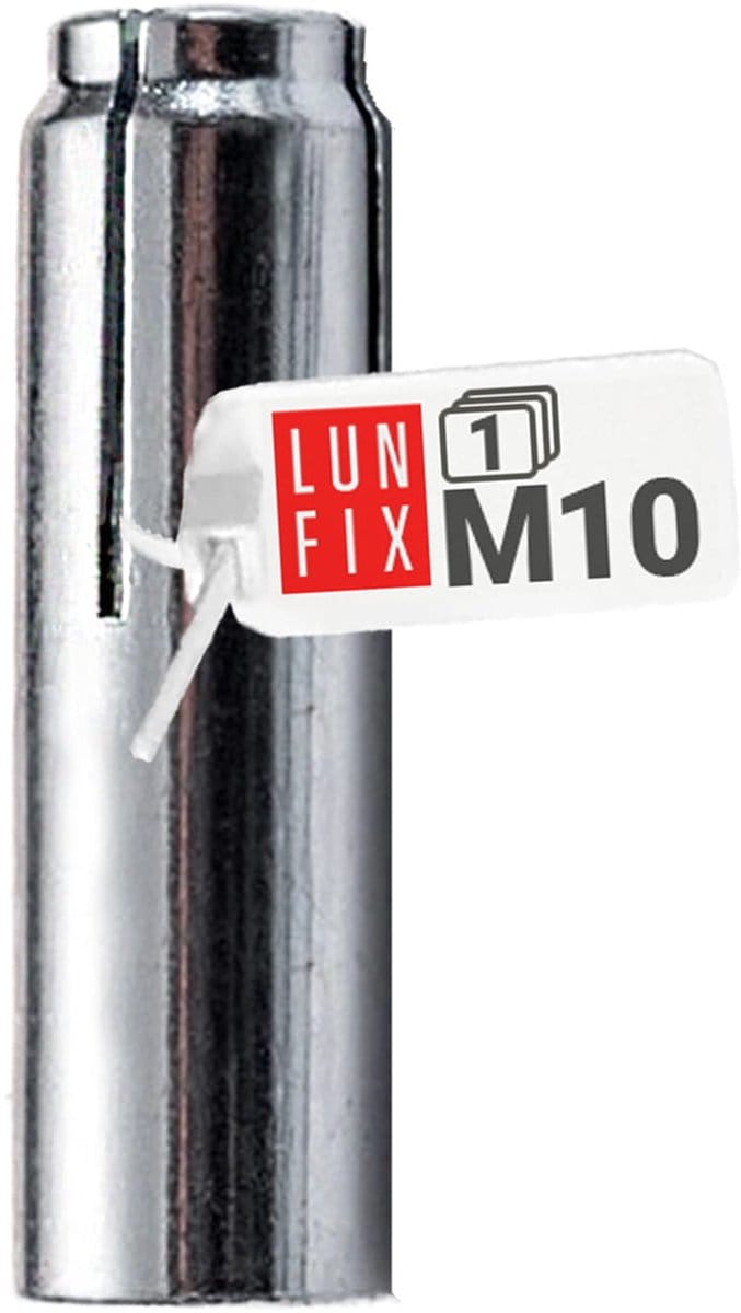 LUN FIX - M10 inslaganker + zware lastanker - stalen plug - verzinkt