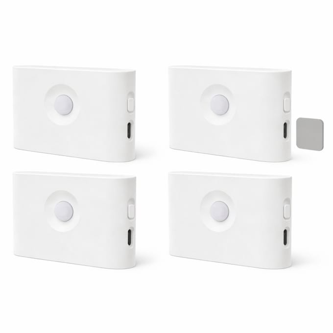 Oneproduct Trapverlichting LED Bewegingssensor - Draadloze Trapverlichting - Oplaadbare Wandlamp - Set van 4