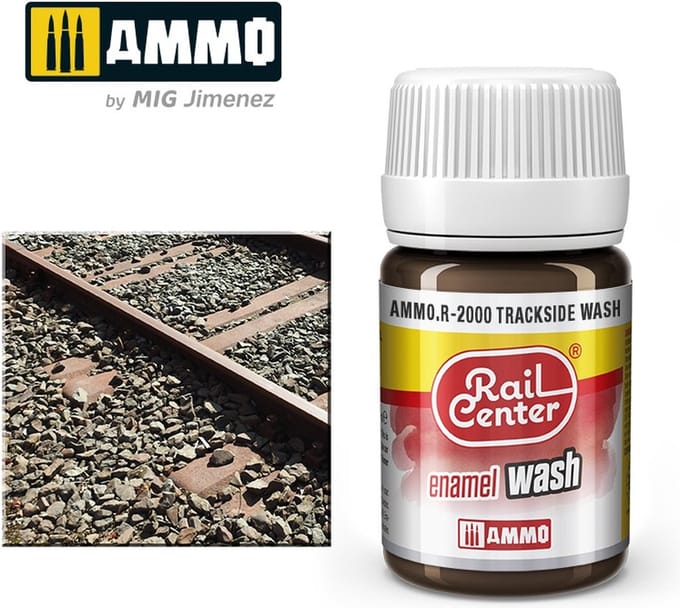 AMMO by Mig Jimenez Modelbouwdecoratie - MIG R2000 Rail Center - Trackside - Enamel Wash - 35 ml Effecten potje