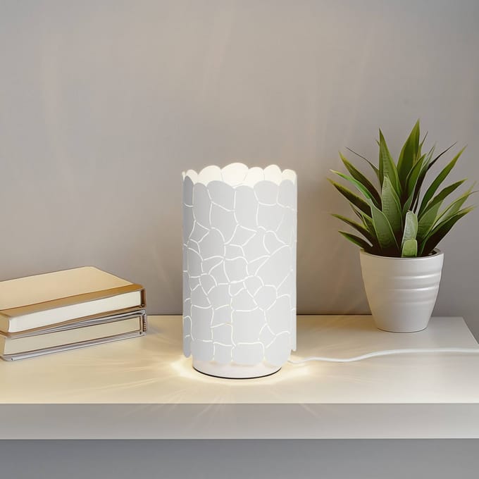 Lindby - Tafellamp - 1licht - Metaal - H: 26.5 cm - E27 - wit