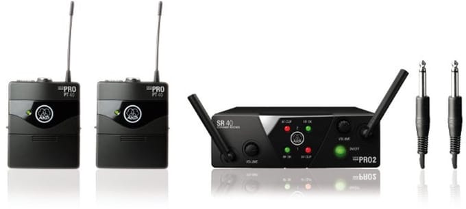 AKG WMS 40 Mini2 Dual draadloos gitaar systeem ISM2 ISM3