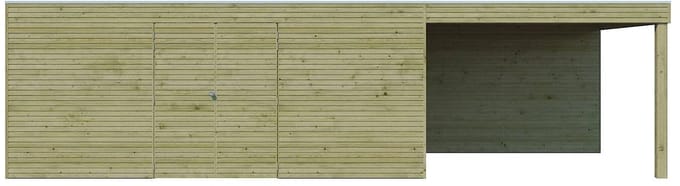 Woodlands Blokhut QB Groen Geïmpregneerd 810 x 300 cm