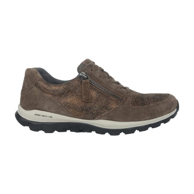 Gabor rollingsoft sensitive 76.968.61 - dames rollende wandelsneaker - Bruin - maat 40.5 (EU) 7 (UK)