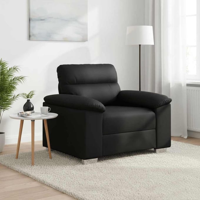 vidaXL - Fauteuil - 100x81x84 - cm - kunstleer - zwart