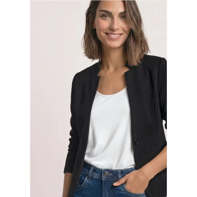 Blazer met reverskraag en structuur