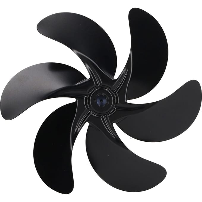 Kachelventilatorblad Aluminiumlegering Hittebestendig Zwart Open haardventilator Vervangingsblad 6 black