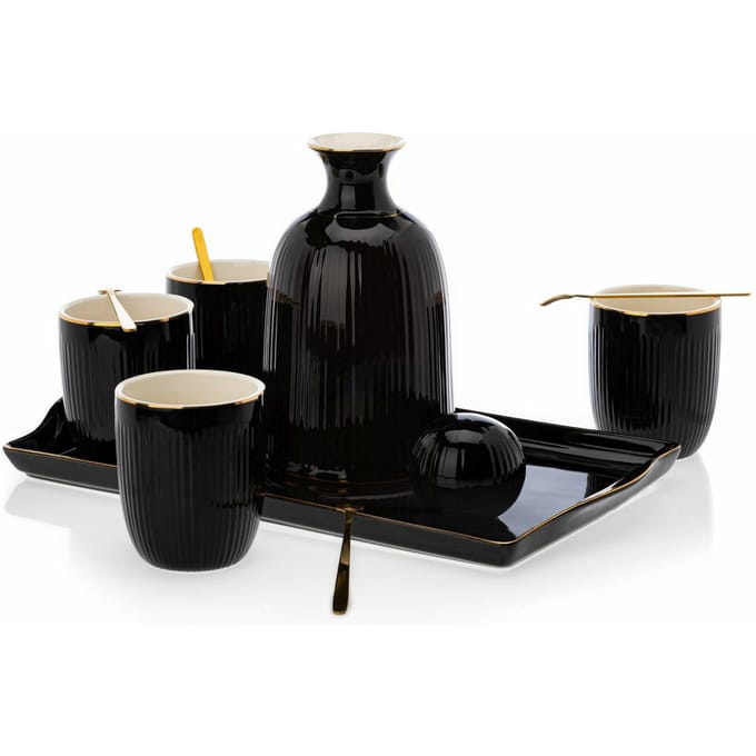 Flore Flore Series - Drankset - Ceramiek - Goudaccent - Stijlvol