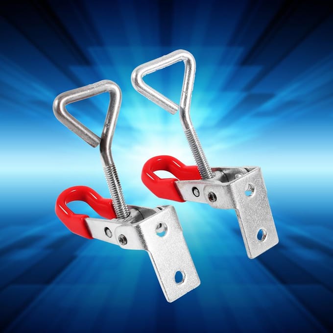 2 stuks Kastdozen Hendel Toggle Vanghaak Vergrendeling Klem Hasp Metaal Lade Kast