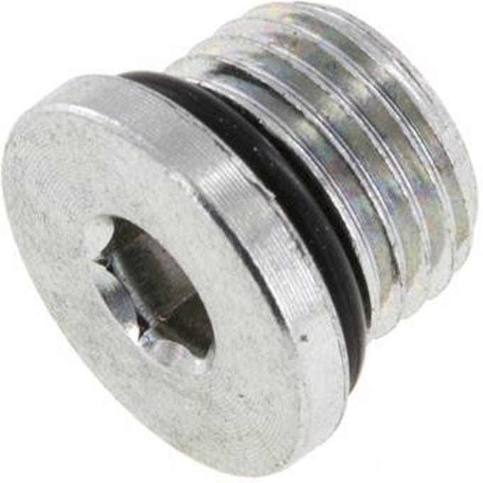 Plug UNF 1/2''-20 Staal NBR met Binnenzeskant 630bar [2 Stuks]