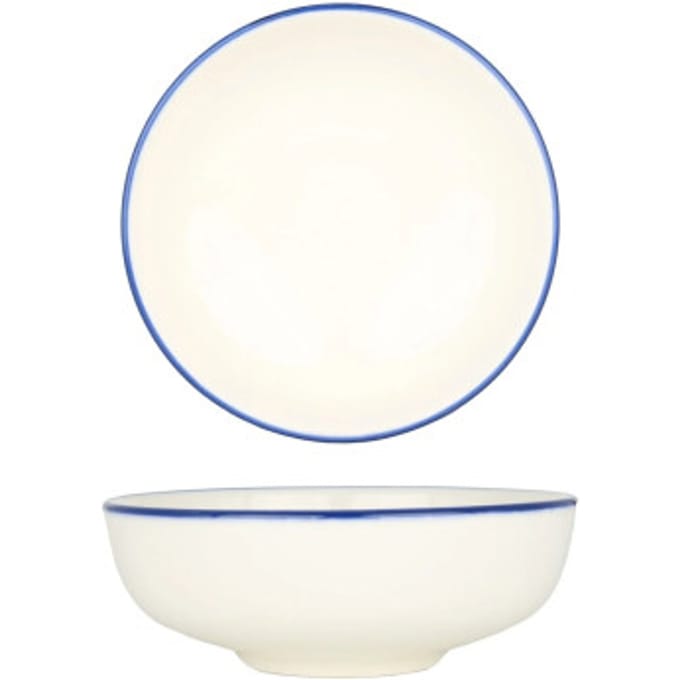 Bonna Kommetje - Linea Blue - Porselein - 14 cm (450cc) - set van 6