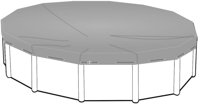 Afdekzeil voor rond zwembad 360cm (zeilmaat 420)
