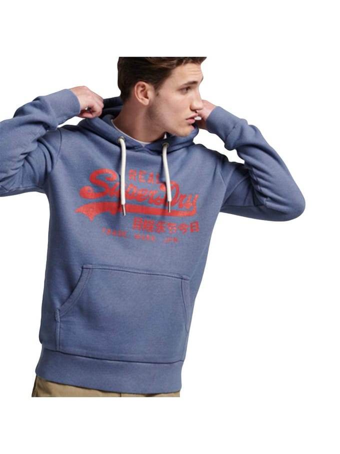 Superdry heren sweatshirt met vintage logo, gemêleerd