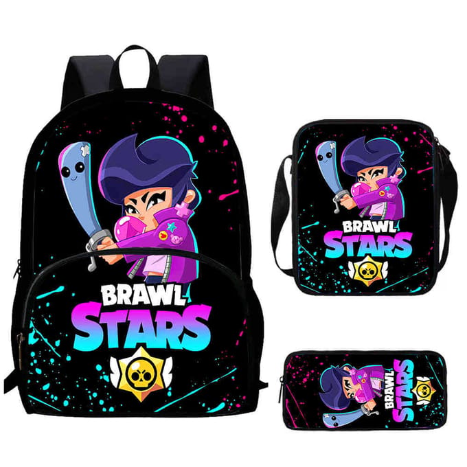 Brawl Stars Schooltas Hoge Definitie Print Multi-Functioneel Lichtgewicht Rugzak