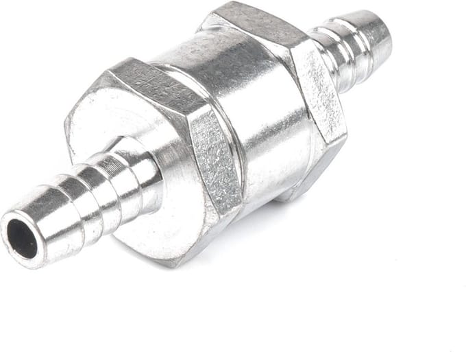 Slangpilaar met terugslag klep - 8mm - Aluminium