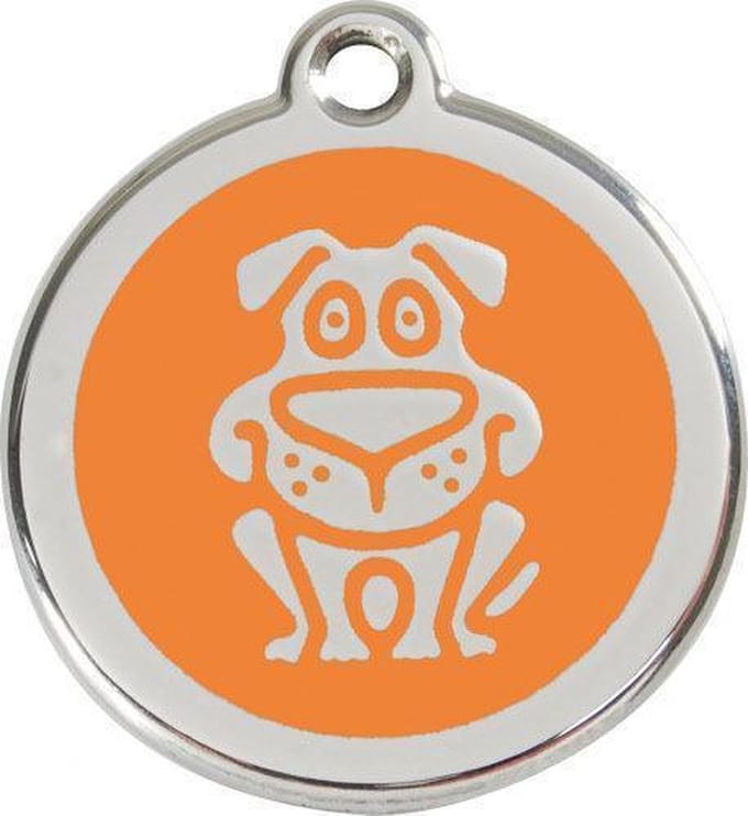 Red Dingo Hondenpenning 38 mm hond oranje