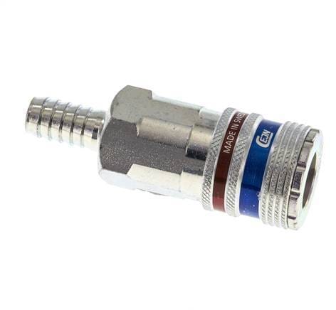 Staal/Messing DN 10.4 Safety Luchtkoppeling Snelkoppeling 10 mm Slangpilaar