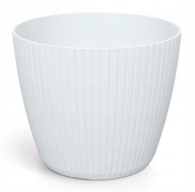 Prosperplast Lamia - Bloempot - Wit - 13,8x11,5 cm - Kunststoff