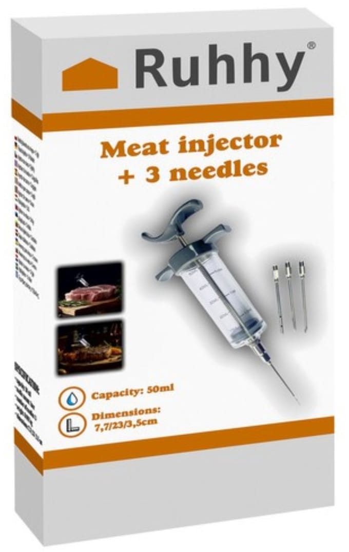 Ruhhy Vleesinjector Set - Voor Perfect Gekruid Vlees!