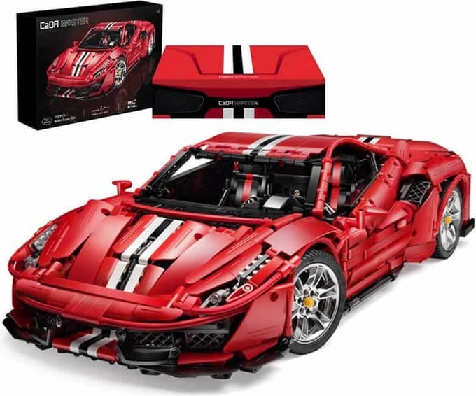 Cadabricks XXL Supercar bouwset - Ferrari 488 Pista bouwpakket