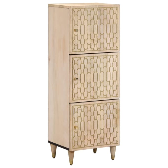 vidaXL - Hoge - kast - 40x33x110 - cm - massief - mangohout