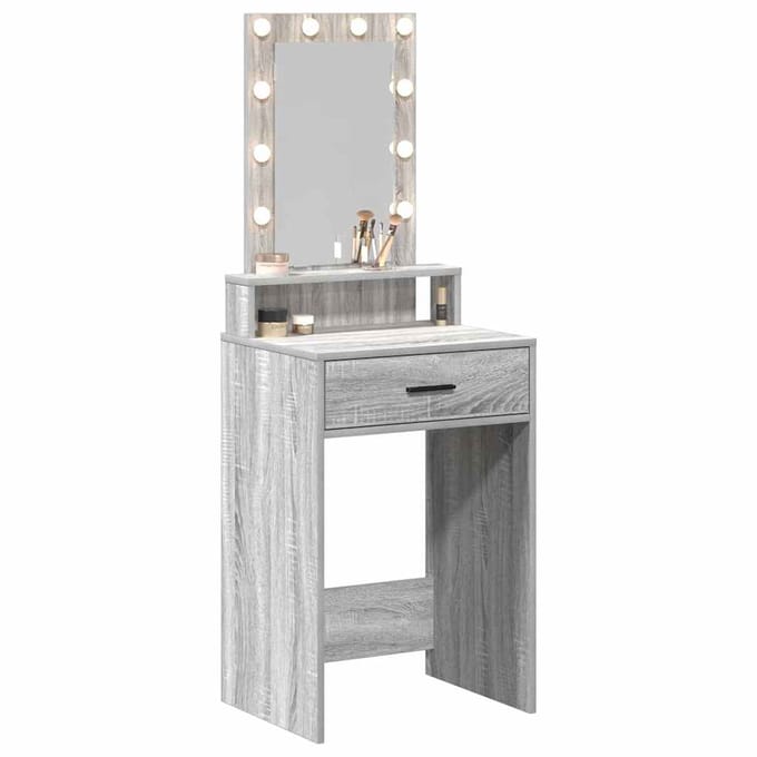 vidaXL - Kaptafel - Grijs - 50 - x - 41 - x - 140 - cm - Bewerkt - hout