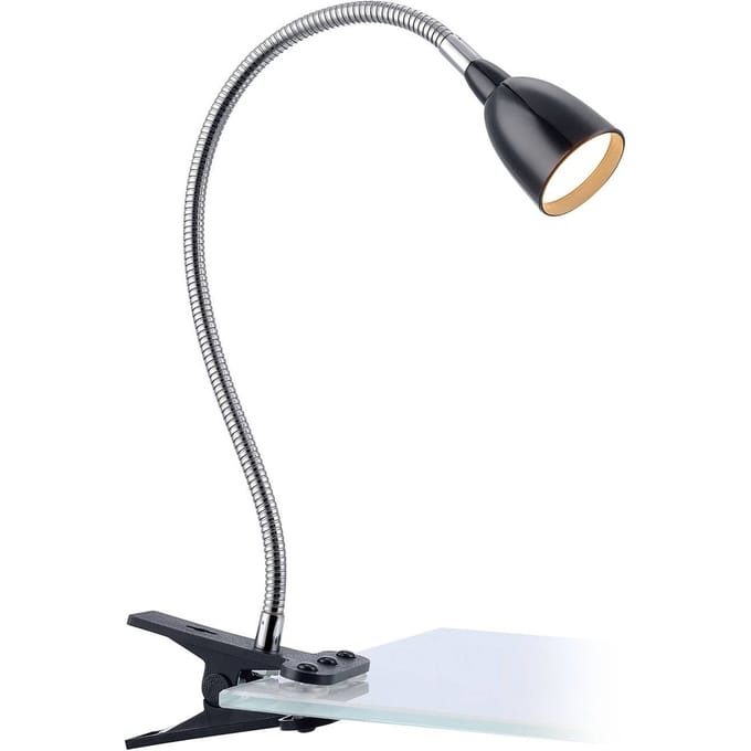 Markslöjd LED klemlamp Tulip, zwart