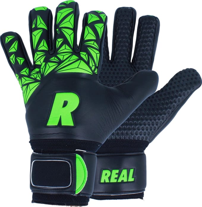 Real Subliem Keepershandschoenen Kinderen - Fluo Groen / Zwart | Maat: 5,5