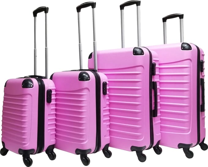 Quadrant 4 delige ABS Kofferset - Roze