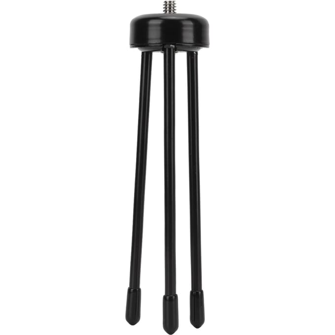 Mini trépied de table avec adaptateur 1/4 po en acier inoxydable, portable, pour perche à selfie, téléphone portable, appareil photo reflex black