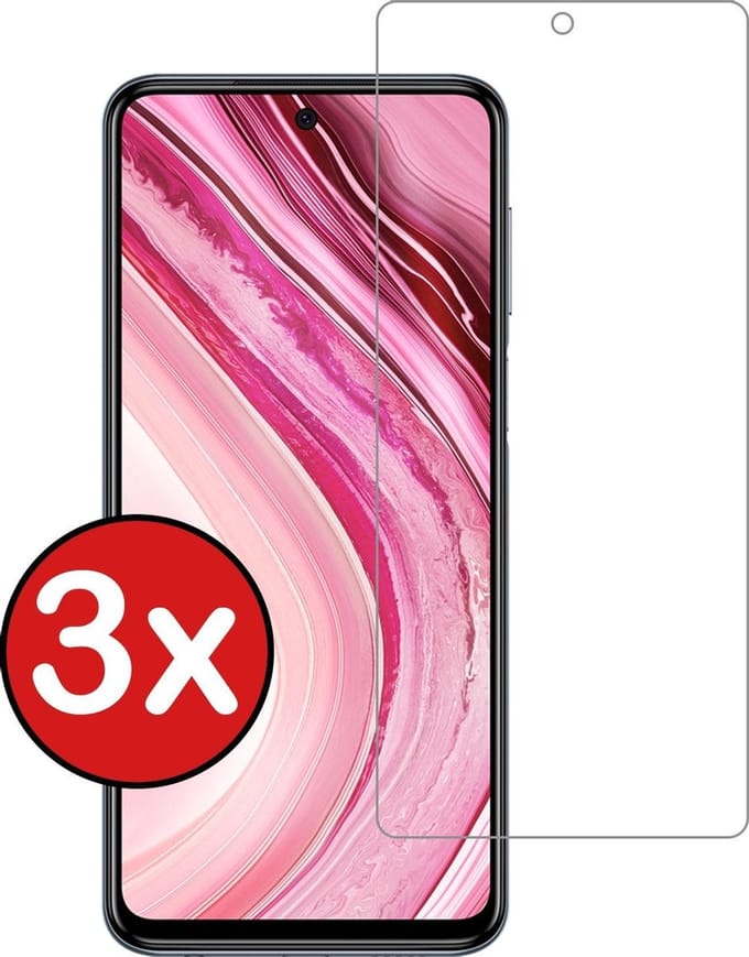 Screenprotector - 3 Stuks - Geschikt voor Xiaomi Redmi Note 9 Pro - Extra Sterk - Beschermglas - Gehard Glas - Tempered Glass - Screen Protector