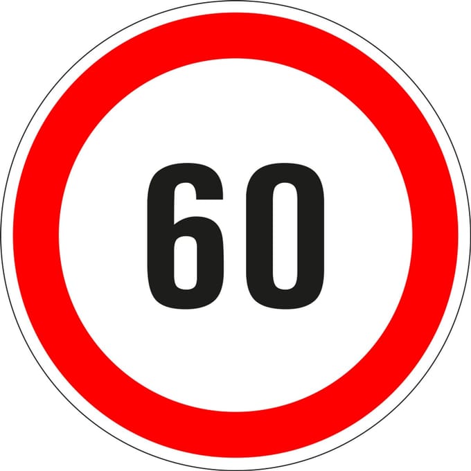 60 bord - kunststof 100 mm