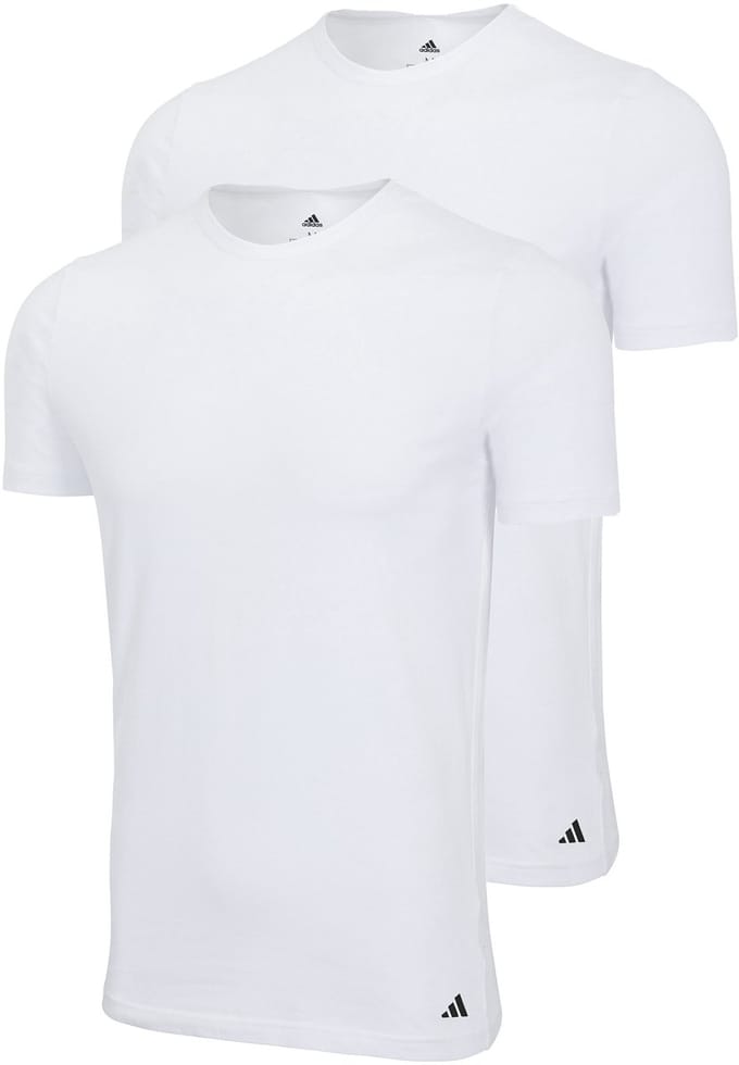 adidas Sportswear 2PK Crew Neck Shirt - Active Flex Cotton - Onderbroek Mannen - 2x wit