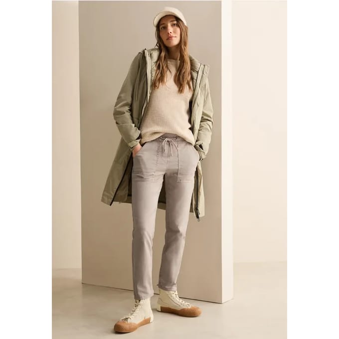 Broek met gewassen look
