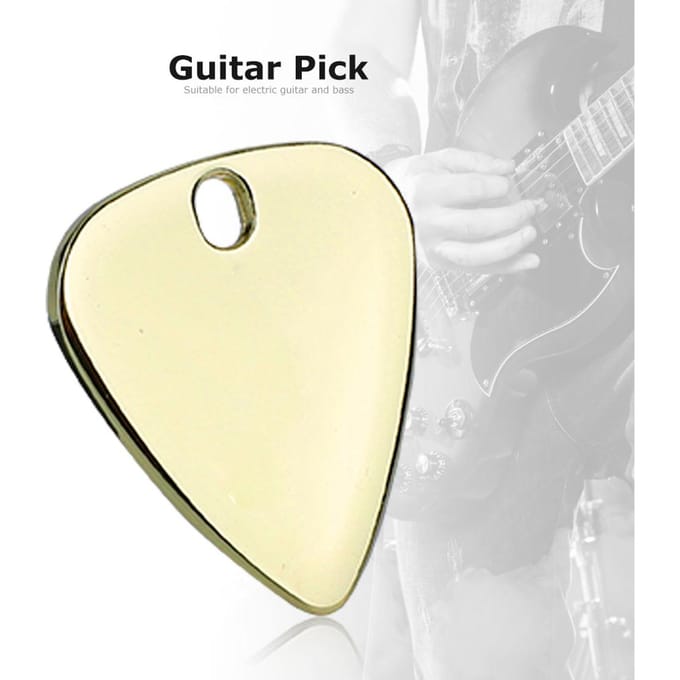 5 Pièces Médiator Métallique pour Guitare Accessoire d'Instruments de Musique(Or) gray