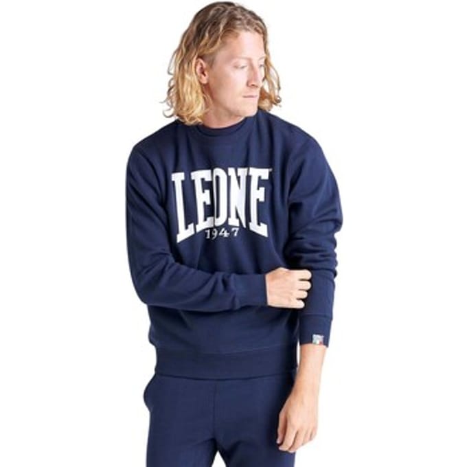 Sweaters Leone 1947 Man Crewneck Basic Big Logo