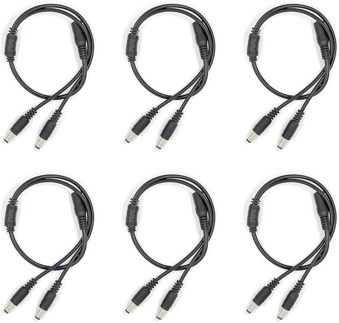 DC Power Plug Y Splitter Kabel 1 Vrouwelijk naar 2 Mannelijk voor CCTV en LED Schijnwerpers