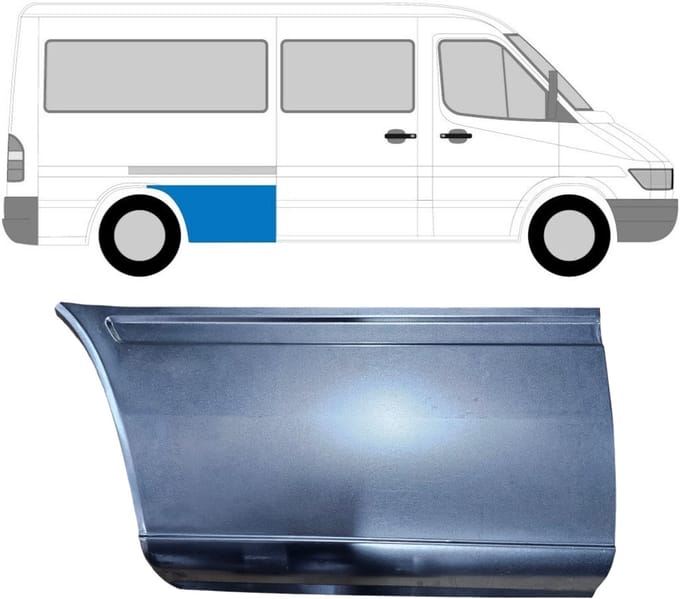 Reparatiepaneel achterspatbord voor Mercedes Sprinter 1995-2006 / Rechts