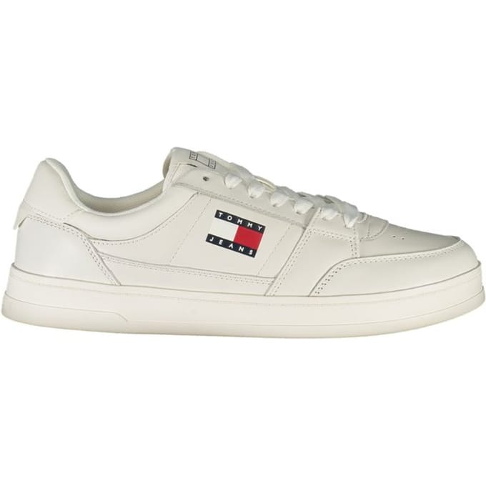 Tommy Hilfiger Witte Leren Sneakers voor Mannen