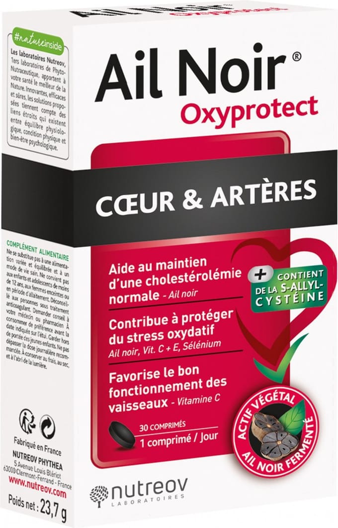 Nutreov Zwarte Knoflook Oxyprotect Hart en Slagaders 30 Tabletten