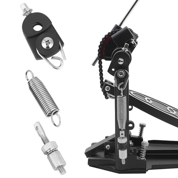 Basdrum Voetpedaal Veer Nok Spanner Drumstel Vervangingsonderdelen black