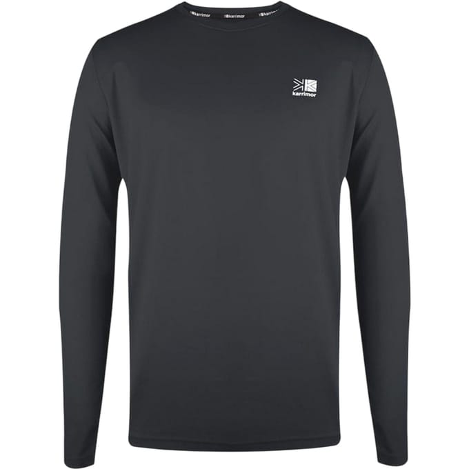 Karrimor Heren-T-shirt met lange mouwen en reflecterende details (Houtskool)